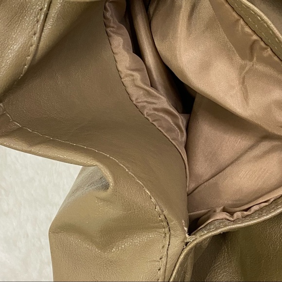 Vintage women’s Stylman Brown/Tan High Waist Pleated Leather Pants Size 15 - Picture 12 of 15